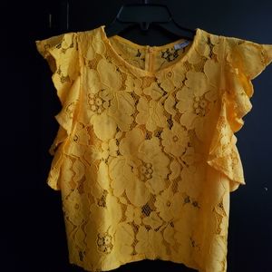 ZARA - MARIGOLD LACE TOP SIZE S